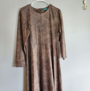 Light suede midi dress